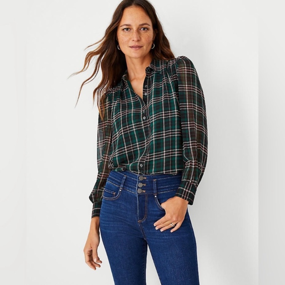 Ann Taylor Plaid Shirt